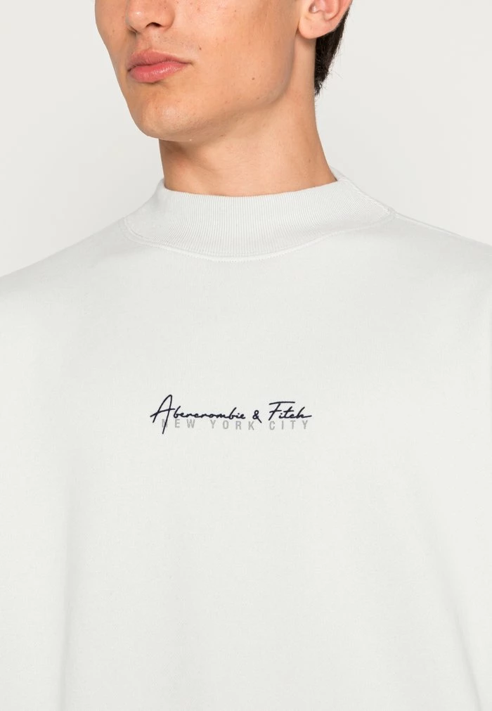 Abercrombie & Fitch MOCKNECK CREW SCRIPT - Sweatshirt - Phantom Grey 5 Abercrombie & Fitch MOCKNECK CREW SCRIPT - Sweatshirt - Phantom Grey - Image 5