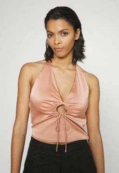 Abercrombie & Fitch RUCHED - Top - Brown