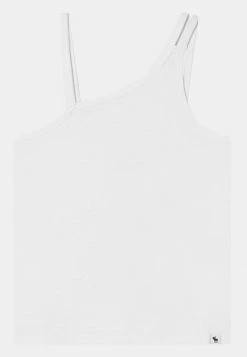 Abercrombie & Fitch ONE SHOULDER TANK SOLID - Top - White