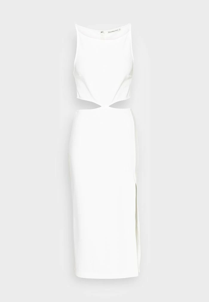 Abercrombie & Fitch BARE SIDE CUTOUT - Shift Dress - White Solid 4 Abercrombie & Fitch BARE SIDE CUTOUT - Shift Dress - White Solid - Image 4