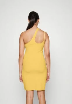 Abercrombie & Fitch ONE SHOULDER - Day Dress - Yellow Solid -Abercrombie & Fitch Shop 99fb92321775423f80b1dd8ab0d63729