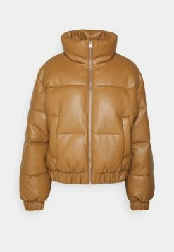 Abercrombie & Fitch POPPER PUFFER - Winter Jacket - Brown -Abercrombie & Fitch Shop 9a143408af754dd698ee36ed4e344193