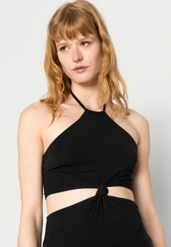 Abercrombie & Fitch HIGH NECK HALTER CUTOUTRESS - Maxi Dress - Black Solid -Abercrombie & Fitch Shop 9a305f4bfcac440a8d56a8e25e859b21