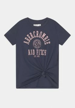 Abercrombie & Fitch FRONT LOGO TEE SOLID - Print T-shirt - Mood Indigo