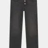Abercrombie & Fitch Straight Leg Jeans - Black Destroy