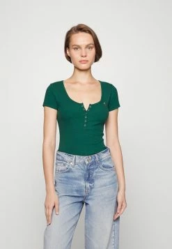 Abercrombie & Fitch ICON HENLEY FALL - Print T-shirt - Ether