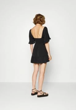 Abercrombie & Fitch DOUBLE KEYHOLE DRESS - Day Dress - Black Solid -Abercrombie & Fitch Shop 9c9da17082f84fd1ad33a04af0e74dcf