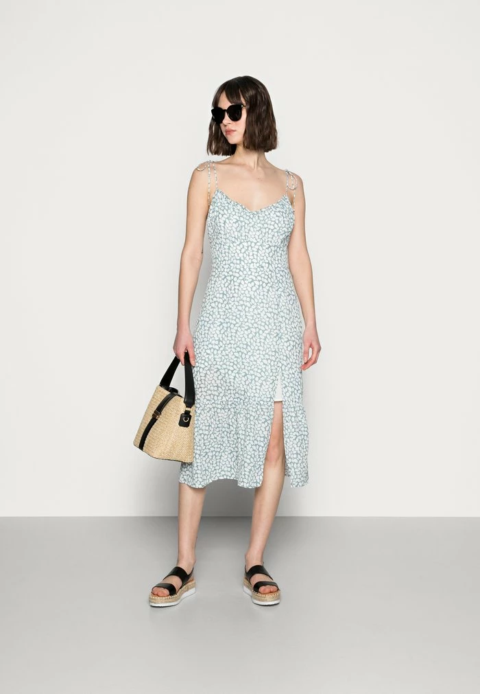 Abercrombie & Fitch SMOCKED BODICE MIDI DRESS - Day Dress - Green Leaf 2 Abercrombie & Fitch SMOCKED BODICE MIDI DRESS - Day Dress - Green Leaf - Image 2