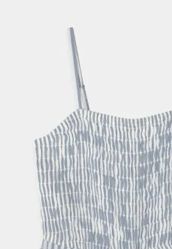 Abercrombie & Fitch SMOCKED ROMPER - Jumpsuit - Classic White/blue -Abercrombie & Fitch Shop a5c80a9a7f21467eb7c3045980ea66dc