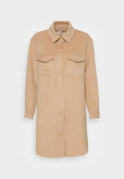 Abercrombie & Fitch SHACKET LONG - Light Jacket - Tan Wool -Abercrombie & Fitch Shop a6369bf4e1594294862154d472f7cdeb