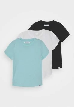 Abercrombie & Fitch CORE CREW MULTI PACK - Basic T-shirt - Anthracite/white/clearwater