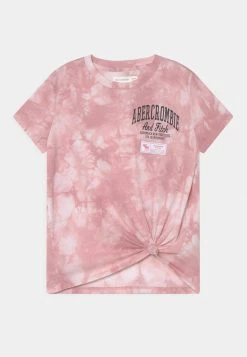 Abercrombie & Fitch CORE LOGO TEE PATTERN - Print T-shirt - Pink