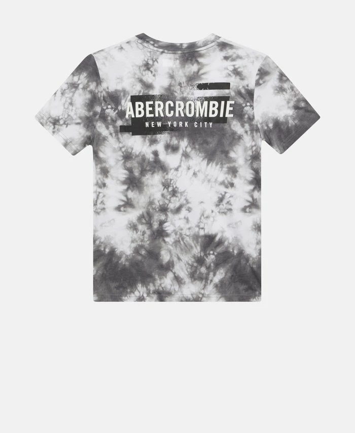 Abercrombie & Fitch LOGO PATTERN - Print T-shirt - Blue Dye Effect 2 Abercrombie & Fitch LOGO PATTERN - Print T-shirt - Blue Dye Effect - Image 2