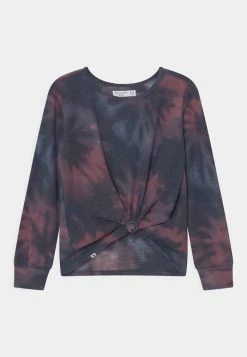 Abercrombie & Fitch WAFFLE TEE MOOST HAVE PATTERN - Long Sleeved Top - Dark Blue