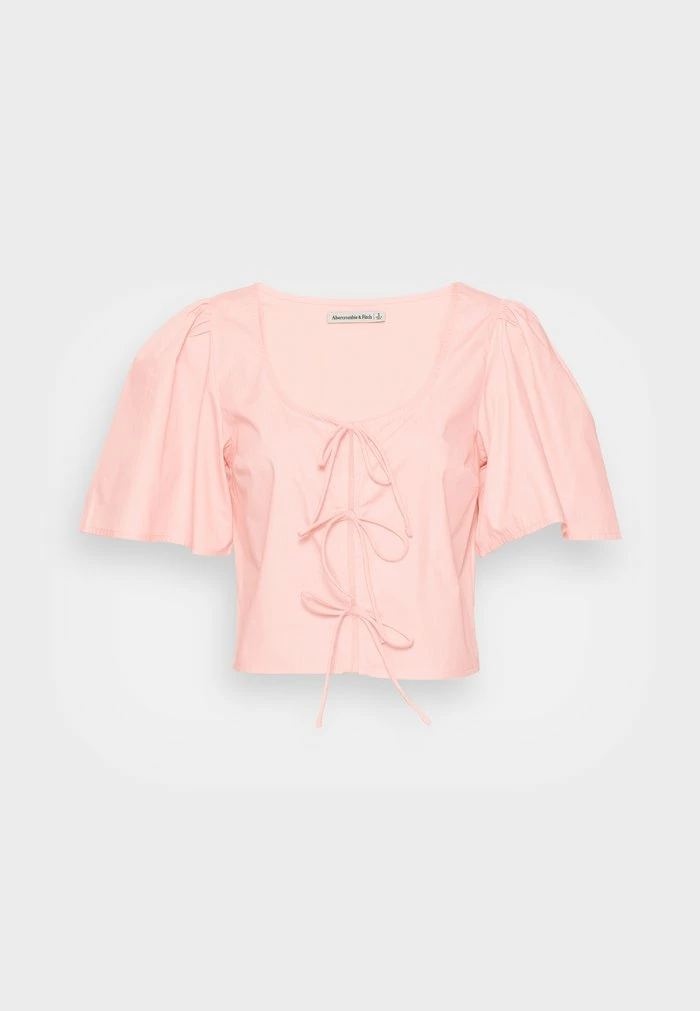 Abercrombie & Fitch EASY TIE FRONT POPLINFASHION - Print T-shirt - Winsome Orchid 4 Abercrombie & Fitch EASY TIE FRONT POPLINFASHION - Print T-shirt - Winsome Orchid - Image 4