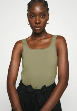 Abercrombie & Fitch BARE CROP SEAMLESS BOYTANK - Top - Dark Green -Abercrombie & Fitch Shop a9f52e2a2dd44f2dacc4aa8992b45d96