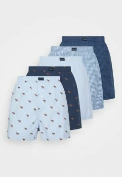 Abercrombie & Fitch WOVEN 5 PACK - Boxer Shorts - Light Blue, Blue, Dark Blue