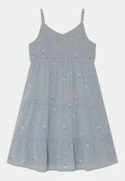 Abercrombie & Fitch TIERED DRESS - Day Dress - Blue
