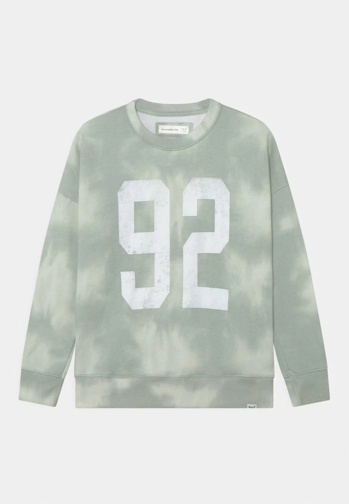 Abercrombie & Fitch CHAIN OVERSIZED DAD CREW - Sweatshirt - Green 1 Abercrombie & Fitch CHAIN OVERSIZED DAD CREW - Sweatshirt - Green