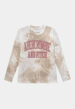 Abercrombie & Fitch OVERSIZED LOGO TEE DYE EFFECT - Long Sleeved Top - Multi-color