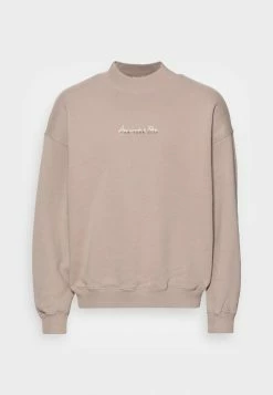 Abercrombie & Fitch MOCKNECK CREW SCRIPT - Sweatshirt - Beige -Abercrombie & Fitch Shop ad738a1076974e79964fdab57f14f484