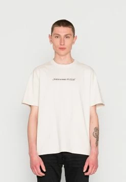 Abercrombie & Fitch BACK GEL LOGO - Print T-shirt - Tan