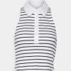 Abercrombie & Fitch STRIPE TANK - Polo Shirt - White/navy