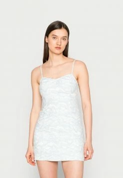 Abercrombie & Fitch CORSET SEAMED DRESS - Day Dress - Blue Pattern