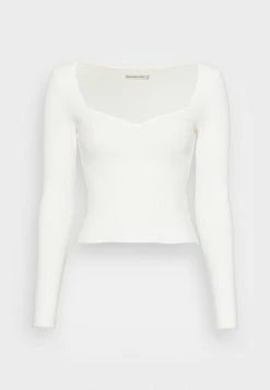 Abercrombie & Fitch SWEETHEART SLIM - Jumper - Cream -Abercrombie & Fitch Shop b38f080418fc4b729ba562c31dbdaac8