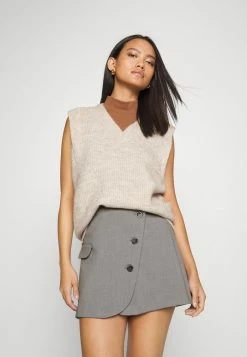 Abercrombie & Fitch SUITING WRAP SKIRT - Wrap Skirt - Grey -Abercrombie & Fitch Shop b50b2b3ac3964750b6dbe703273a619b