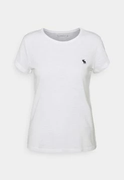 Abercrombie & Fitch ICON CREW TEE - Basic T-shirt - White