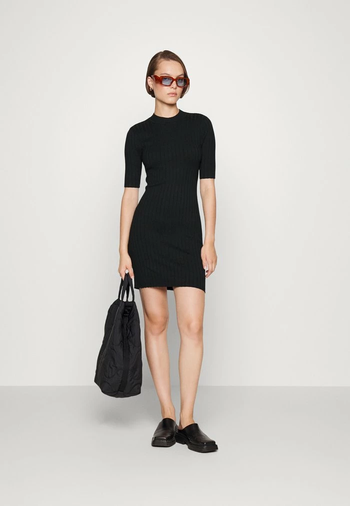 Abercrombie & Fitch MOCKNECK SWEATERDRESS - Jumper Dress - Black 2 Abercrombie & Fitch MOCKNECK SWEATERDRESS - Jumper Dress - Black - Image 2