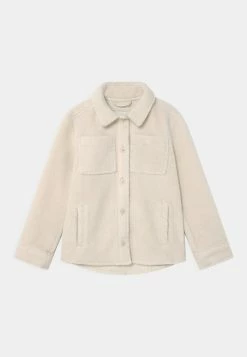 Abercrombie & Fitch SHERPA SHACKET - Light Jacket - Cream