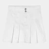 Abercrombie & Fitch PLEATED SKIRT - Mini Skirt - White Denim