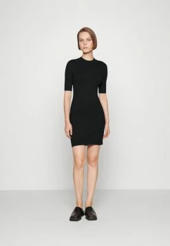 Abercrombie & Fitch MOCKNECK SWEATERDRESS - Jumper Dress - Black
