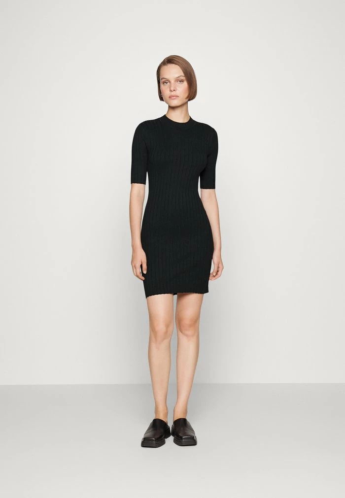 Abercrombie & Fitch MOCKNECK SWEATERDRESS - Jumper Dress - Black 1 Abercrombie & Fitch MOCKNECK SWEATERDRESS - Jumper Dress - Black