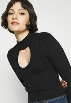 Abercrombie & Fitch CHASE CUTOUT - Jumper - Black -Abercrombie & Fitch Shop ba65d958893d4a669aa9f121c0a44308