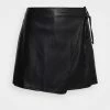 Abercrombie & Fitch TIE SKORT - Wrap Skirt - Black