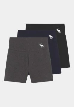 Abercrombie & Fitch BIKE 3 PACK - Shorts - Black/grey/navy