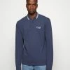 Abercrombie & Fitch ANNIVERSARY POLO - Long Sleeved Top - Navy