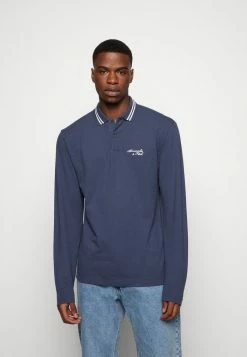 Abercrombie & Fitch ANNIVERSARY POLO - Long Sleeved Top - Navy