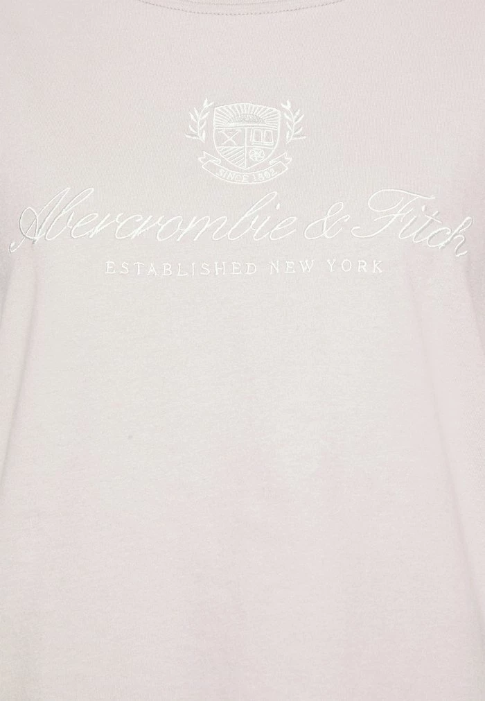 Abercrombie & Fitch SCRIPT LOGO TEE - Print T-shirt - Grey 3 Abercrombie & Fitch SCRIPT LOGO TEE - Print T-shirt - Grey - Image 3