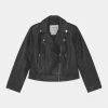 Abercrombie & Fitch BIKER - Faux Leather Jacket - Black