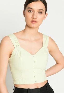 Abercrombie & Fitch BARE SLIM BUTTON THRU POPLIN - Top - Seedling Green -Abercrombie & Fitch Shop bcde8101faf44235a3d6a44671720136