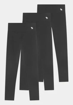 Abercrombie & Fitch 3 PACK - Leggings - Trousers - All Black