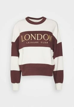 Abercrombie & Fitch DOLMAN SUNDAY CREW - Sweatshirt - Puce/white Sand -Abercrombie & Fitch Shop be32624941ea4e4e8719f251e5dbaf30