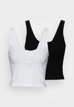 Abercrombie & Fitch BARE SCOOP HENLEY TANK 2 PACK - Top - White/black -Abercrombie & Fitch Shop be8d63b16e1a489d8b9484b9baa4c5e3