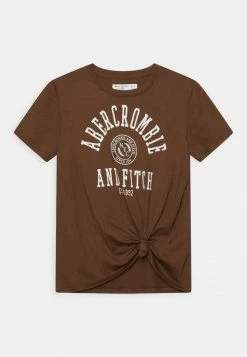 Abercrombie & Fitch FRONT LOGO TEE SOLID - Print T-shirt - Raindrum