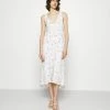 Abercrombie & Fitch VNECK MIDI SLIP DRESS - Day Dress - White