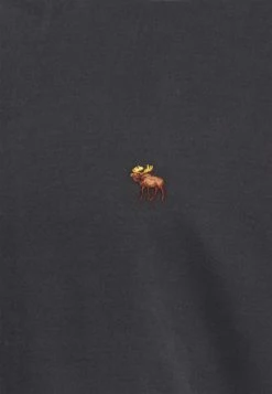 Abercrombie & Fitch DATE NIGHT TEE - Basic T-shirt - Gray Black -Abercrombie & Fitch Shop bfb5dccdc4fc485d8efe5f772171193a